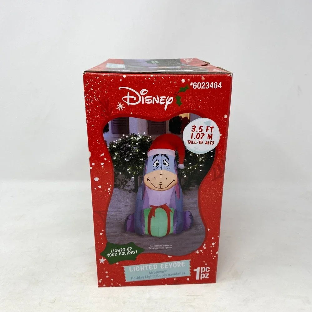 Disney 3.5-ft Lighted Winnie-the-Pooh. Eeyore Merry Christmas‎ Inflatable